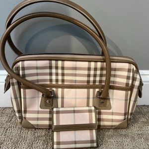 *Vintage* Burberry Authentic Bag AND Wallet Cotton Candy Pink Plaid